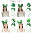 thumbnail image 4 of MXTPOV St.Patrick's Day Headbands, Green Shamrock Hats Headband, St Patricks Day Decorations Headwear Accessories, Glitter Hair Bands for Party Adults, 4 of 5