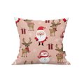 thumbnail image 1 of Almohadas Decorativas para la Sala de Estar Decoración de la Sala de Estar de Vacaciones Temática de Navidad, Almohada de Terciopelo de Piel de Melocotón Impresa en Color Digital Suave Y Amigable con, 1 of 6