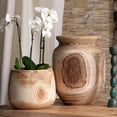 thumbnail image 3 of Jamie Young Co Brea Coastal Rough Wood Vase in Natural Brown, 3 of 6