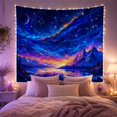 thumbnail image 2 of Mountain Lake Fantastical with Night Swirling Dynamic Dominates, Mystical Fantasy for Space Lovers, Galaxy Room Decor, Graduation Gift, Tapestry Wall Hanging for Bedroom and Dorm, 2 of 7