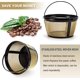 thumbnail image 4 of Filtro de café reutilizable, 2 paquetes de filtros de café de cesta de 8-12 tazas de filtro de café de reemplazo con parte inferior de malla de acero inoxidable compatible con cafeteras Afortunado Sencillez, 4 of 4