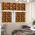 thumbnail image 2 of Yuyamidu Pumpkin Kitchen Curtain Valance and Tiers 3 Panel Sets Thicken Small Short Cafe Window Curtains Breathable Drapes Treatment Tier Curtains for Farmhouse Living Room Home Decoration, 2 of 5
