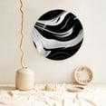 thumbnail image 5 of Cauagu Abstract Black White Swirls Print Bone China Decorative Plate, Wall Mount Plate Holiday Decor Decorative Ceramic Plates with Stand Elegant Household Plates Decorative-10in, 5 of 6