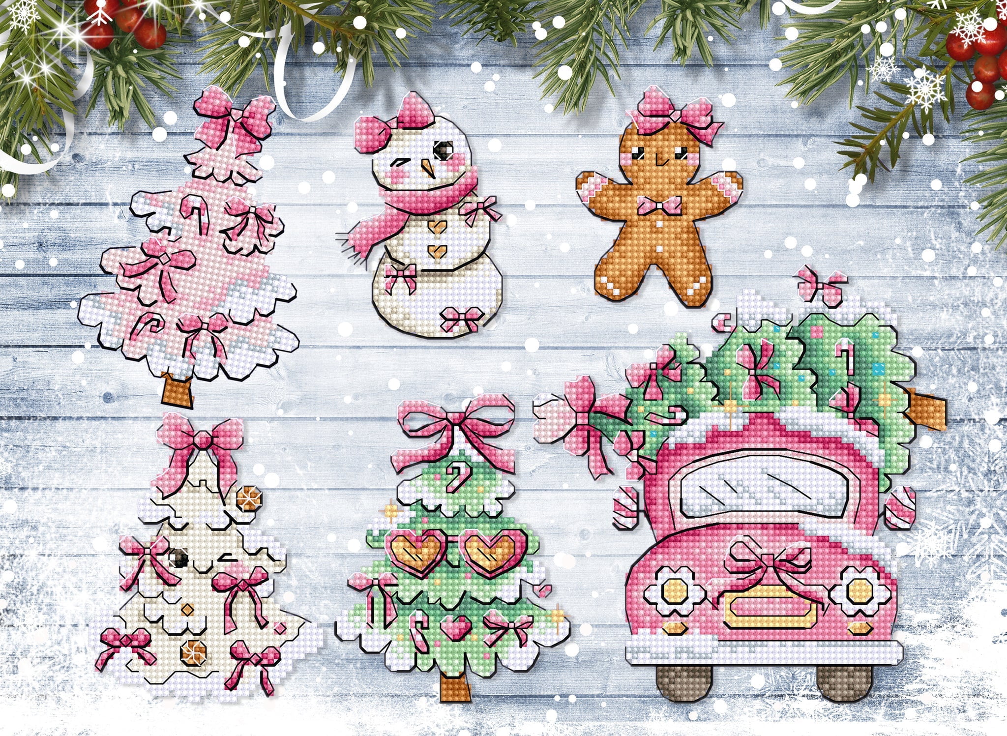 Sweetmas Ornaments L9969 Counted Cross Stitch Kit