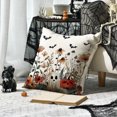 thumbnail image 4 of Sm:)e Ghost Pumpkin Flowers Halloween Pillow Covers 18x18 Inch Set of 2, Cushion Covers for Sofa Home Decor, 4 of 6