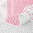 thumbnail image 5 of Manfei Rustic Flowers Twin Quilt Set 2 Pieces,Geometric Stripes Twin Coverlet Set,1 Bedspread and 1 Pillowcase, 5 of 7