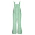 thumbnail image 5 of QATAINLAV Jumpsuits for Women Lightweight Cotton Linen Rompers Summer Dressy Sleeveless Wide Leg Overalls Solid Casual One Piece Jumper Pants with Pockets Mint Green S 90 off Clearance Sale, 5 of 9
