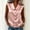 *Pink, variant on ClodeEU Women's Collared Sleeveless Button Down Satin Shirt,Casual V Neck Solid Blouse Pink,Women's Plus L