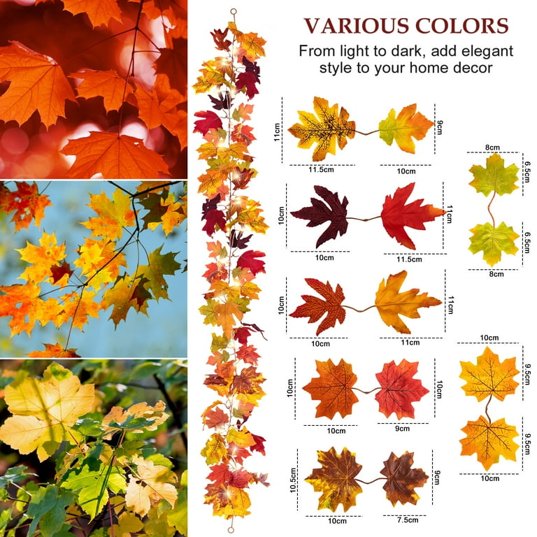 FALL STIR STICK ASSORTMENT 12 COUNT [Your Choice of Color] MAPLE LEAVES 7.5