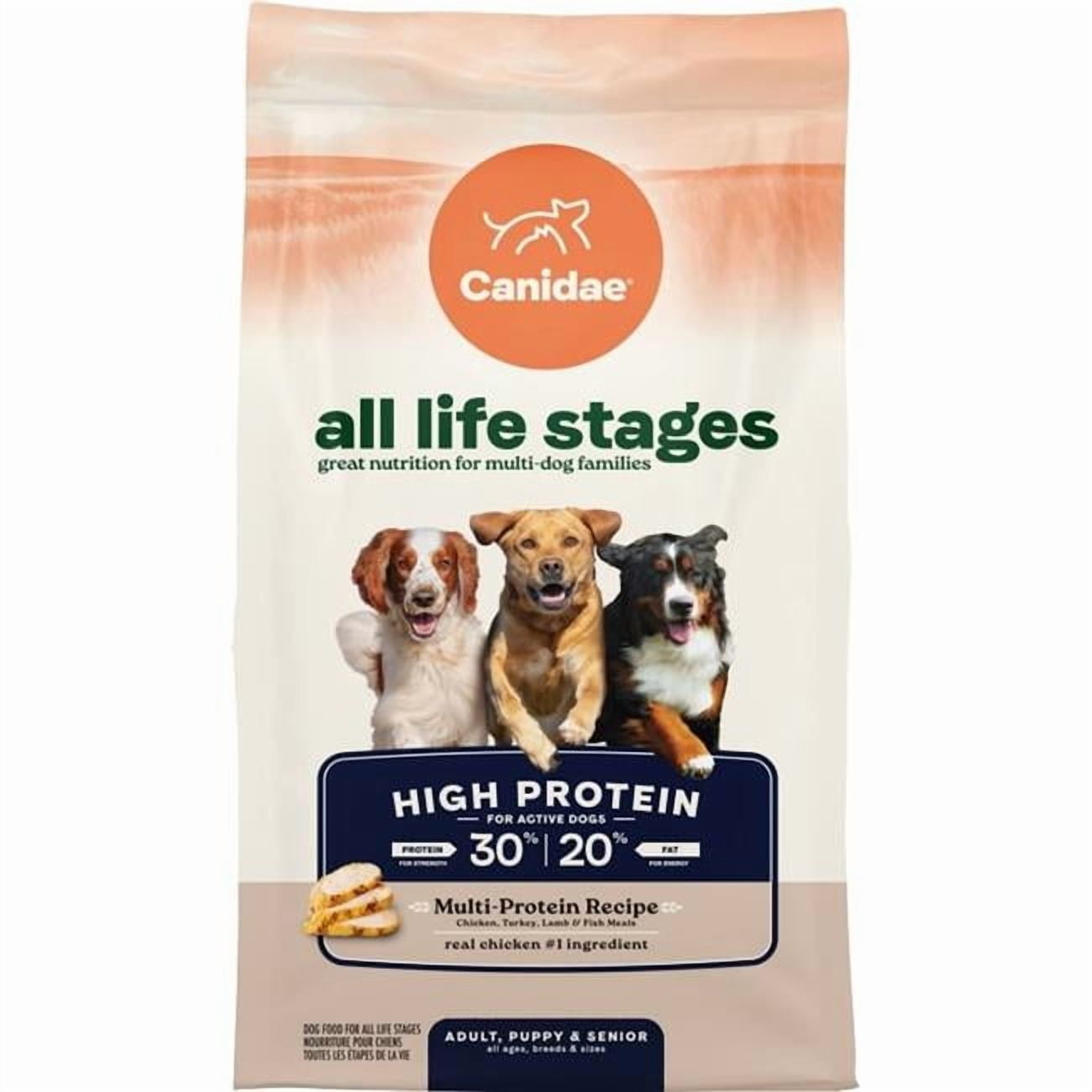 Canidae 110834 4 lbs All Life Stages High Protein Dog Food with Multi Protein & Vegetable Recipe - Case of 6