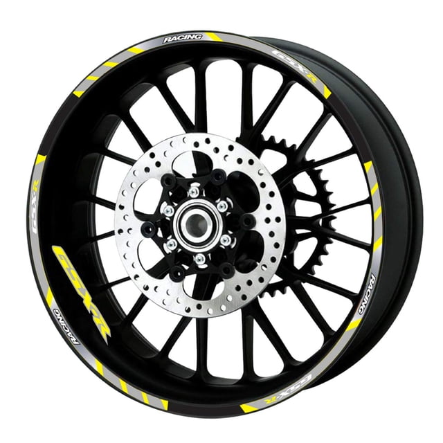 Adhesivo de llanta de moto con rayas reflectantes para Suzuki GSX-R