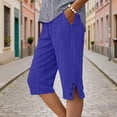 thumbnail image 6 of Women's Loungewear Sets, Casual Solid Color Pants for Spring Summer, Breathable Five Button Lounge Pants with Stretchy Fabric for Home Daily Wear, 6 of 6