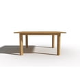 thumbnail image 2 of Curated Maison Theophile Teak Outdoor Dining Table with Umbrella Hole in Natural, 2 of 4