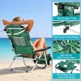 thumbnail image 6 of SLSY Lightweight Portable Camping Beach Chair for Adults,Outdoor Lay Flat Folding Beach Chairs with 5 Positions,Backpack Beach Chair with Towel Bar,Zipper Pouch,Cup Holder, 6 of 9