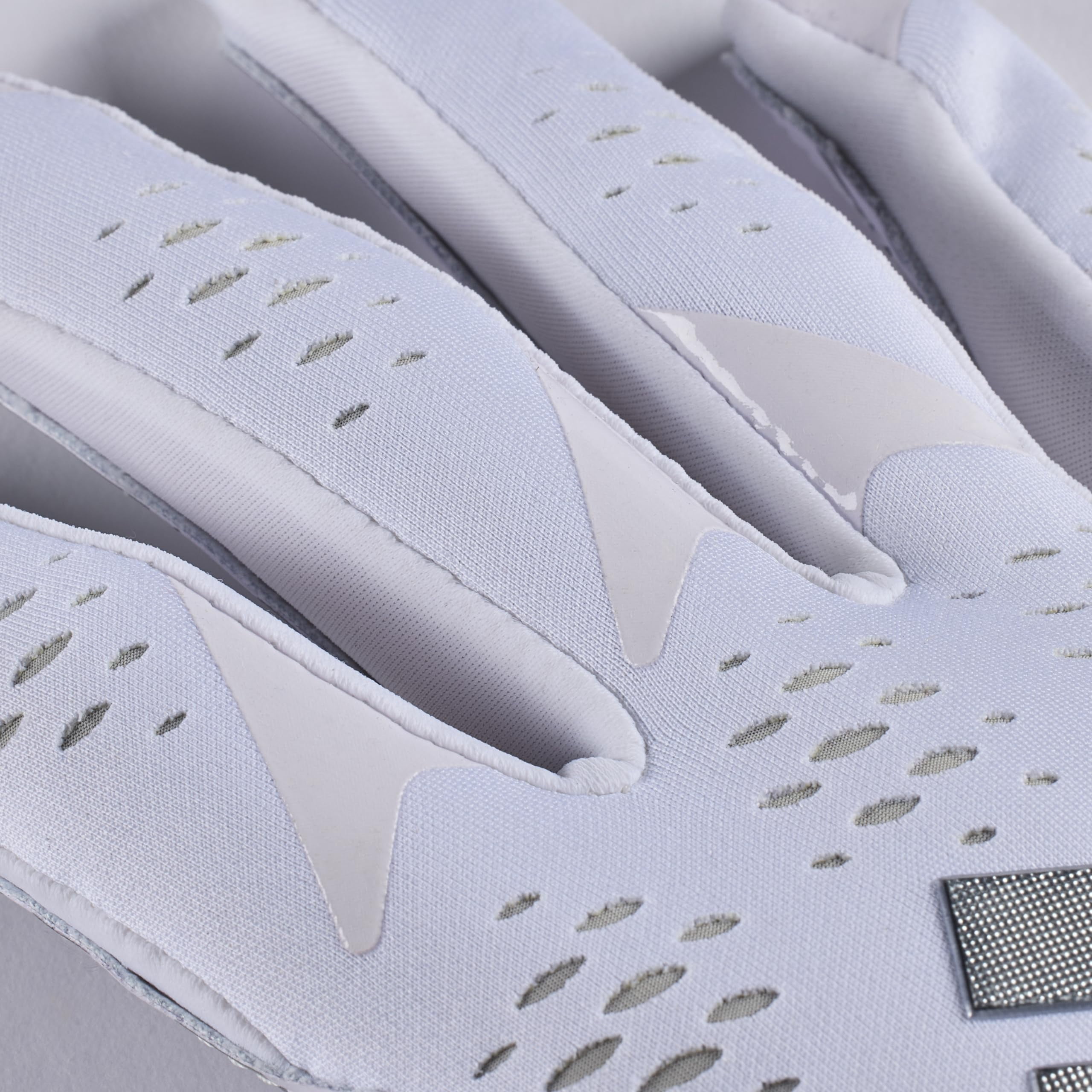 adidas Adult adizero 12 Big Mood Football Gloves (White/Silver, S)
