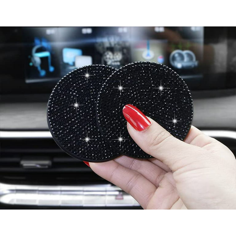 Car Cup Coaster - Bling Rhinestone Car Cup Holder Coasters 4 Pack,  Universal Auto Anti Slip Cup Holder Insert Coaster Car Interior Accessories  for