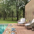 thumbnail image 3 of Leick Home Beam Multicolor Flower Rectangle Indoor/Outdoor Runner Rug, 2' x 8', 3 of 18