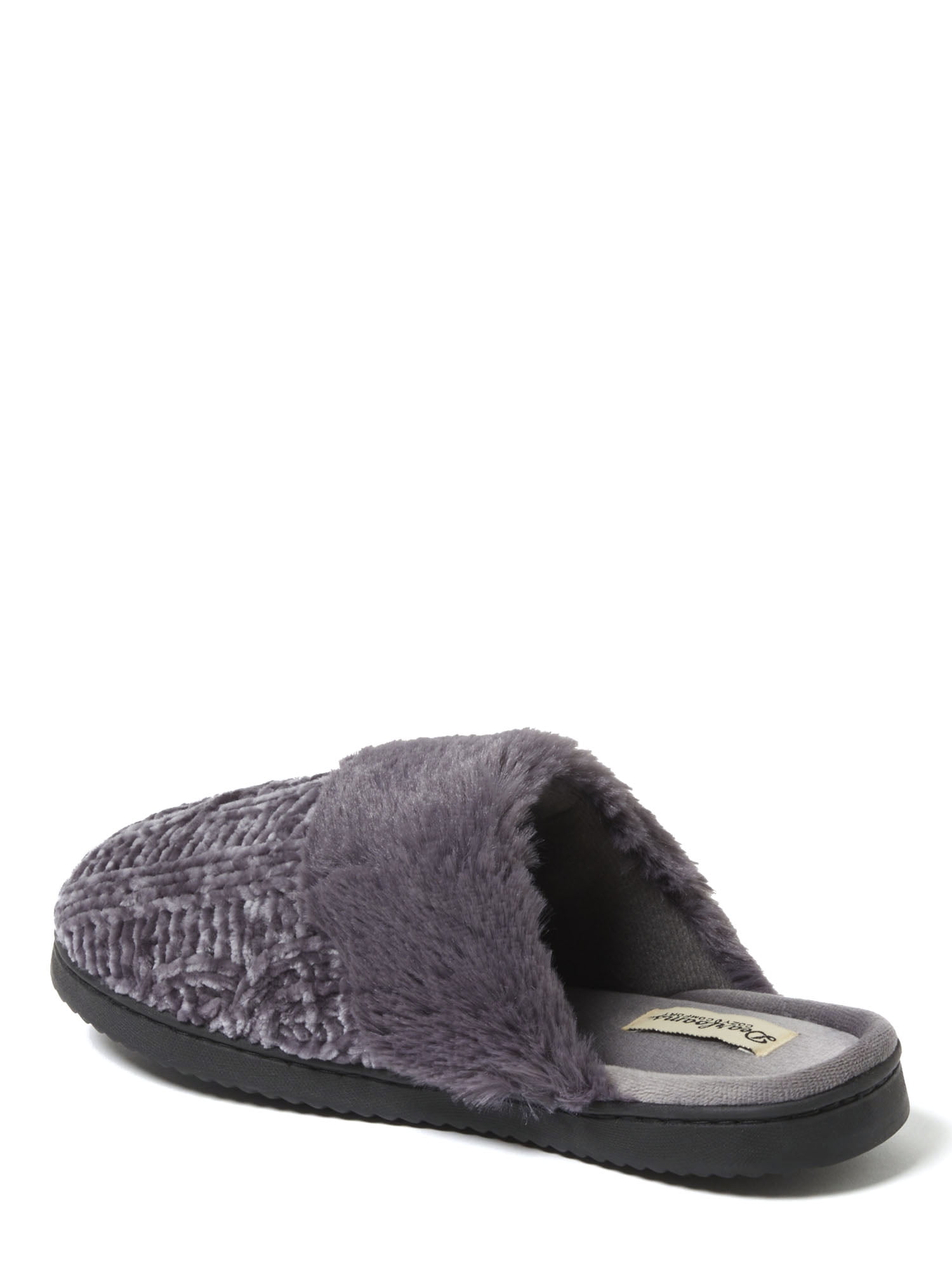 Dearfoams Cozy Comfort Women's Cable Knit Chenille Scuff Slippers