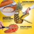 thumbnail image 4 of Deco Chef Gourmet 12 Piece Knife Set with Storage Block w/ Deco Chef Cut Resistant Gloves, 4 of 10
