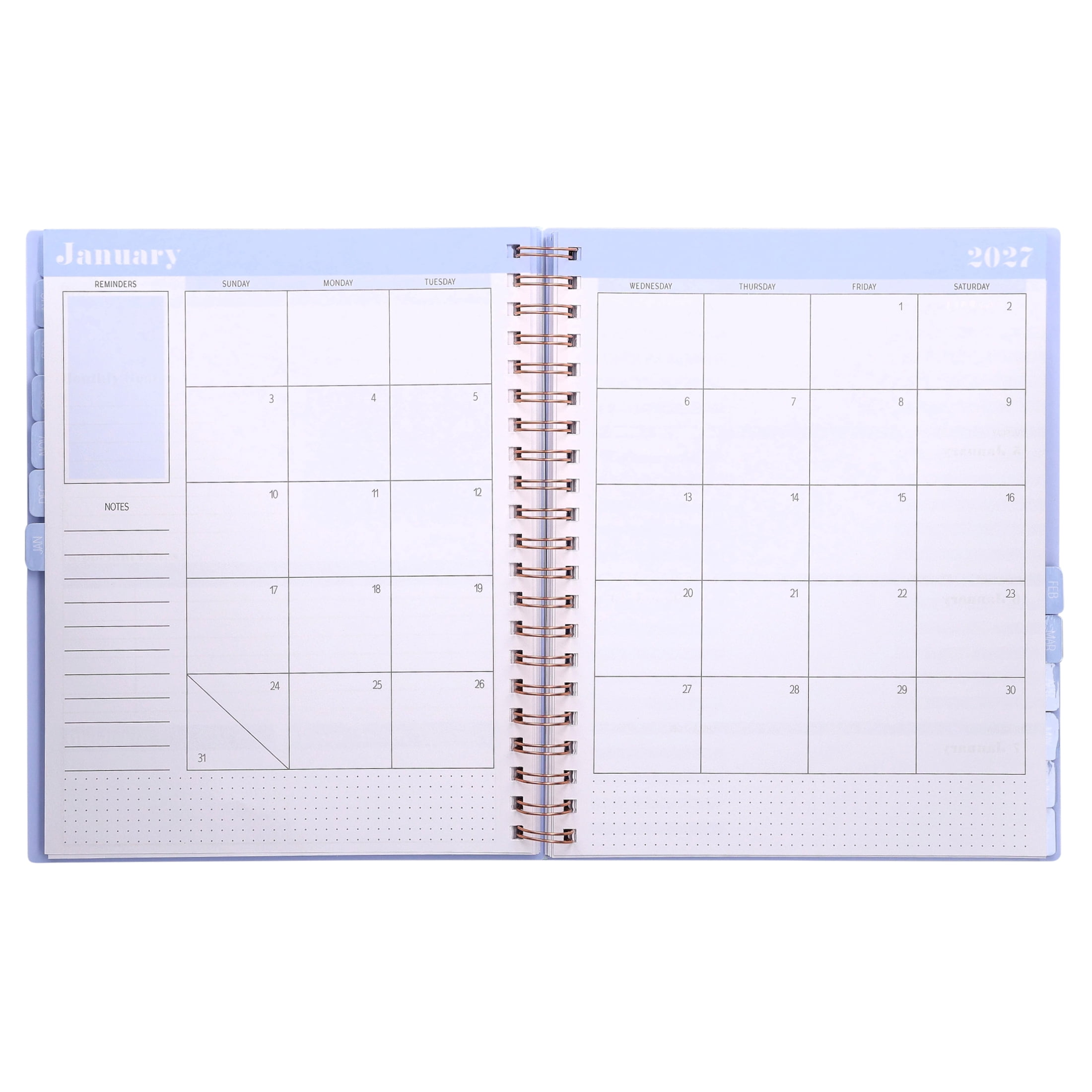 Pen+Gear 13-Month Monthly Planner, July 2026-July 2027, Blue and White Geese, 9" x 11"