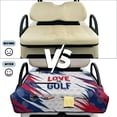 thumbnail image 5 of SEANATIVE Golf Cart Seat Cover, Universal for 2-Seater Club Car DS/Precedent, Portable Lightweight Club Car Bench Seat Covers with 4 Storage Pockets, Love to Golf Ball Pattern, 5 of 7