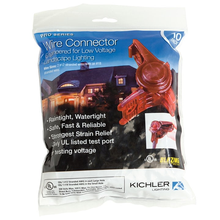 Kichler 15529Single Pro Series Landscape Wire Connectors Brown