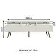 thumbnail image 3 of Mueble Mesa Para TV Madesa Londres hasta 65 pulgadas Blanco, 3 of 8