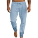 thumbnail image 2 of Pantalones largos para hombre, de color liso, con cordón, informales, de moda, largos, para hombre, 2 of 6