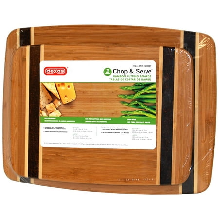 Serve Board - Dexas Chop & Serve Bamboo Cutting Boards, 2 Pack