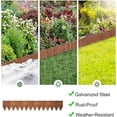 thumbnail image 3 of EAYSG 40 x 6 Inch Steel Landscape Edging 10 Pack, 33FT Total Pre-Rusted Metal Edging for Landscaping, Garden Edging Border with Steel Stakes for Lawn, Garden, Yard, 3 of 7