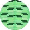 thumbnail image 1 of Ahgly Company Indoor Round Patterned Jade Green Area Rugs, 3' Round, 1 of 6