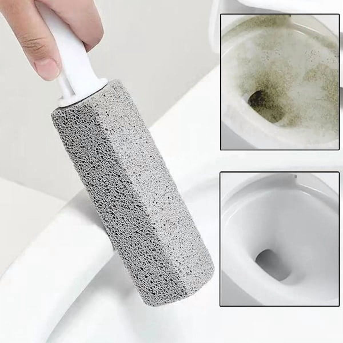 Pumice Toilet Brush Household Toilet Bowl Cleaning Limesc - Gray 3.8*3.8*23.5CM