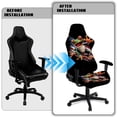 thumbnail image 5 of HUIACONG American Flag Frog Game Chair Seat Covers Washable Office Desk Chair Cover with 2 Pieces Armrest Covers Fashion Backrest and Armrest Protector Slipcovers, 5 of 8