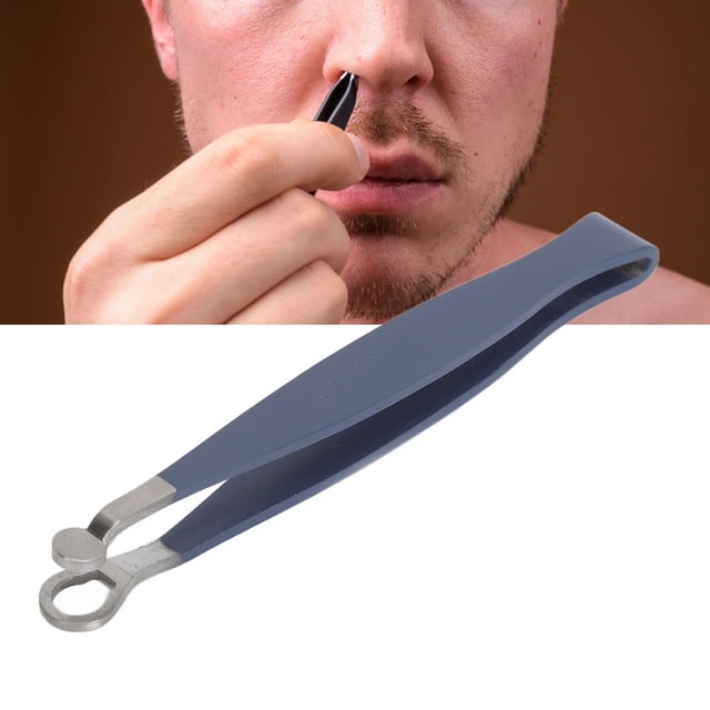 Herramientas Para Recortar La Nariz Para Hombres, Pinzas Para Recortar El Pelo De La Nariz, De Acero Inoxidable, Sin Costuras, Azules, Sin Dolor, Con Cabeza Redonda, Para Limpieza