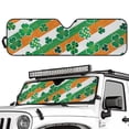 thumbnail image 2 of FUIALDOLG Green Leaves Stripes Windshield Sun Shade Sun Visor Heat Shield for Front Window Car Off-road Vehicle Accessories Keep Vehicle Cool, 2 of 7