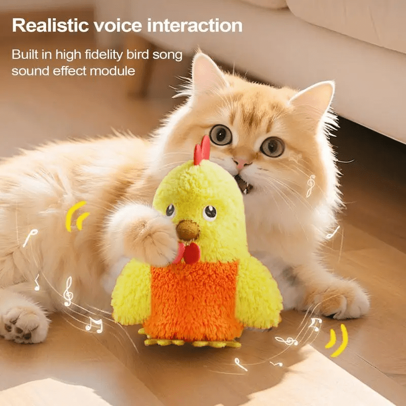 Popular Electric Chattering Bird Cat Toy Small Bird Sound Simulation Toy Cat Play Self-Hi Cat Teaser Play with cat