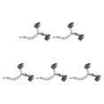 thumbnail image 1 of Unique Bargains 10Set Ribbon Crimp Clamp Ends Lobster Claw Clasps & Chain 10mm Metallic Black for DIY, 1 of 7
