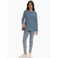 thumbnail image 6 of Women's Long Sleeve Knitted Crew Neck T-shirt, 6 of 6
