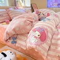 thumbnail image 2 of Nuevo juego de sábanas de algodón para niños de Sanrio My Melody Cinnamoroll Hello Kitty, juego de tres piezas, funda de edredón con forma de corazón para niña, juego de cuatro piezas, 2 of 5