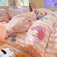 thumbnail image 2 of Nuevo juego de sábanas de algodón para niños de Sanrio My Melody Cinnamoroll Hello Kitty, juego de tres piezas, funda de edredón con forma de corazón para niña, juego de cuatro piezas, 2 of 5