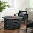 thumbnail image 1 of Modern Black Gas Fire Pit Table - 50000 BTU for Your Patio, 1 of 7