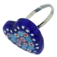 thumbnail image 2 of GlassOfVenice Murano Glass Arlecchino Millefiori Heart Ring - Blue, 2 of 4