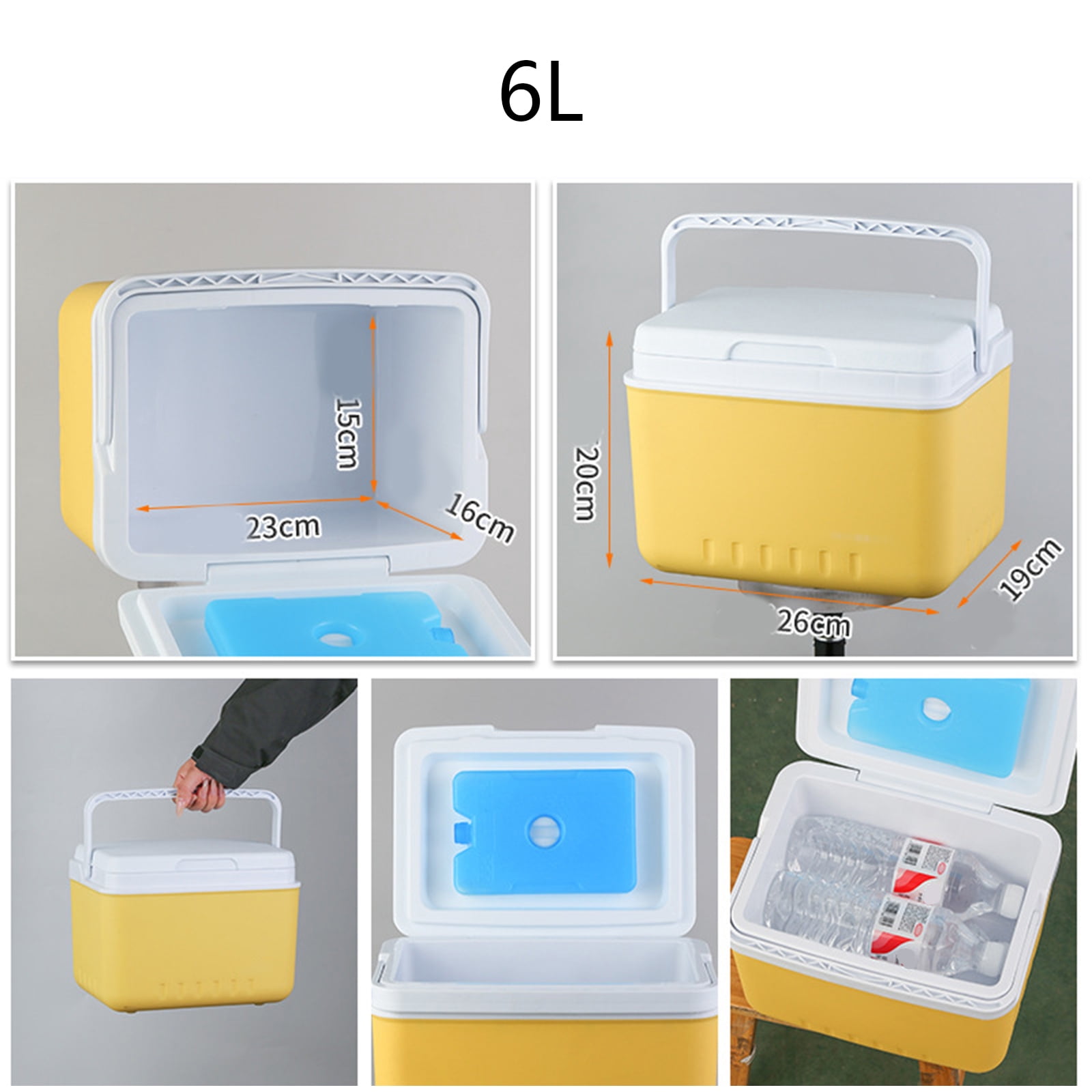 6L Camping Insulated Coolers Box Ice Coolers Bucket Leakproof Storage Container Large Capacity Freezers Easy to Use