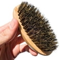 thumbnail image 4 of Cepillo para bigote, cepillo para barba para hombres, mango de madera profesional, cepillo para barba, cepillo para el cuidado de la barba, muy versátil, 4 of 8
