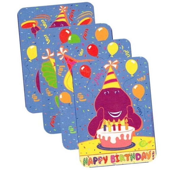 Barney Print Decorations (4ct)