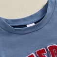 thumbnail image 4 of Kaprioy My First Independence Day Baby Boy 4th Of July Outfits Short Sleeve Flag Letter Embroidery Short Sleeve T Shirt Tops with Elastic Waist Shorts Set Summer Outfit for Boys, 4 of 9