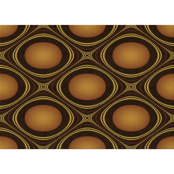 Ahgly Company Indoor Rectangle Patterned Black Bean Brown Area Rugs, 7' x 10'