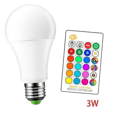 

Hi.FANCY E27 LED Bulb RGB White Color LED Lamp Changeable Colorful RGB Bulb Light Remote Control Memory Function