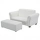 thumbnail image 2 of Costway Sofá para Niño con Taburete Sillón Infantil Asiento con Reposapiés 83 x 42 x 41cm Blanco, 2 of 8