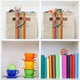 thumbnail image 6 of Yayeee Canvas Storage Basket with Handles for Shelves Fabric Bins Closet Organizer, Colorful Plane, 6 of 8